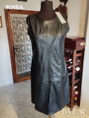 ЕСТЕСТВЕНА КОЖА дамски черен сукман, снимка 7 - Сукмани - 43957042