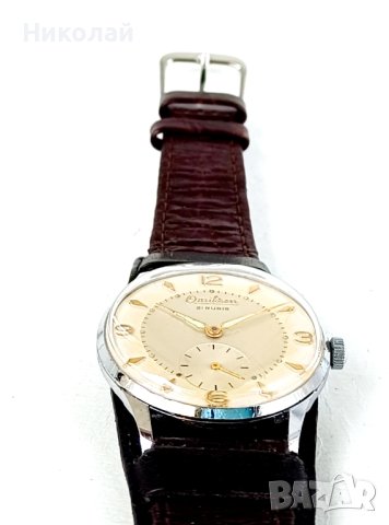 Omicron montre ancre 21 rubis - швейцарски часовник, снимка 5 - Мъжки - 43245376