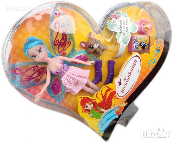 Кукла Вълшебница Уинкс със синя коса и с домашен любимец и аксесоари, снимка 1