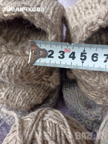 Дебели вълнени чорапи и терлици с вълнени стелки, снимка 3 - Ръчно изработени сувенири - 42677215