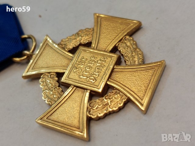 Орден-Златен,първи клас за 40 години отлична служба WW2, снимка 6 - Колекции - 37827627