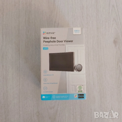 Смарт Видео Шпионка EZVIZ CP2 – 1080p Full HD, Wi-Fi, 4.3" Дисплей & Мобилно приложение