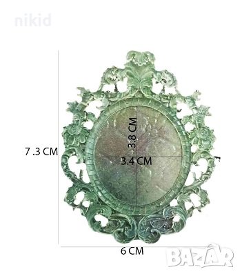 Полукръгла рамка силиконов молд форма за украса торта с фондан шоколад смола, снимка 3 - Форми - 20428015