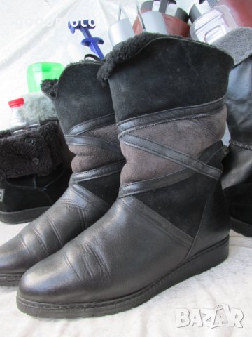 топли боти, ботуши N- 38 - 39, 100% естествена кожа + топла подплата от силиконови фибри, снимка 15 - Дамски ботуши - 35647968