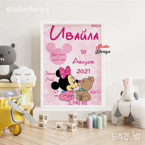 Бебешка визитка за момиче, снимка 3 - Други - 53147658