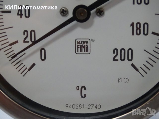 индустриален термометър NUOVA FIMA Ø110mm G 1/2 KL 1 0/+80/+200°C, L130-280mm, снимка 4 - Резервни части за машини - 35490870