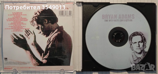 Неофициални cd / цд дискове - нови - BRYAN ADAMS [GR.HITS,BEST,COLLECTION], снимка 8 - CD дискове - 53222115