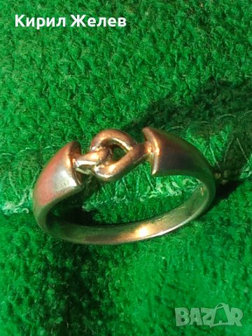 СТАР АНГЛИЙСКИ СРЕБЪРЕН АРТ ДИЗАЙН КРАСИВ ПРЪСТЕН СРЕБРО 925 РЪЧНА ИЗРАБОТКА 26241, снимка 2 - Пръстени - 34630712