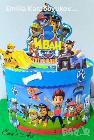 Картонена / хартиена торта пес патрул, снимка 4 - Други - 17716034