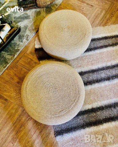 Табуретка/пуф. Ръчна изработка!, снимка 17 - Дивани и мека мебел - 33842705