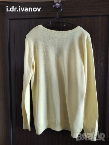 Пуловер с остро деколте, светло жълт цвят на Esmara , снимка 3 - Блузи с дълъг ръкав и пуловери - 38297872