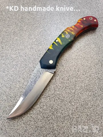 Сгъваем нож ръчно изработен от N690 стомана