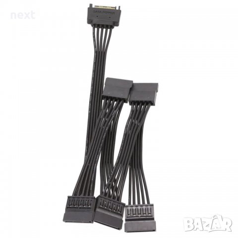 Разклонител/сплитер на захранващ SATA кабел към 5 x SATA hdd сплитер, снимка 4 - Кабели и адаптери - 33247072
