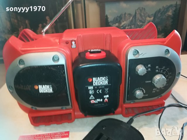 black & decker radio+battery pack+battery charger 0705210922, снимка 3 - Радиокасетофони, транзистори - 32786917
