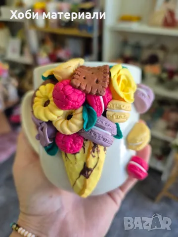 Чаша Полимерна глина, снимка 5 - Подаръци за жени - 47403984