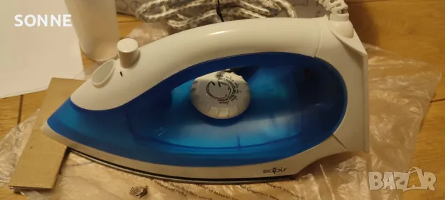 Парна ютия Sapir 1200W, струя пара, термостат, синя