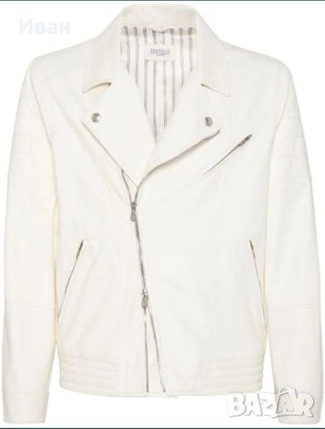 Мъжко яке от висококачествена естествена кожа Brunello Cuccinelle , снимка 4 - Якета - 43946109