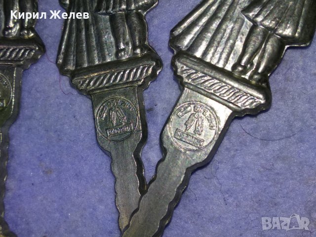 Три СТАРИ ГОЛЕМИ НЕМСКИ ФИГУРАЛНИ КОЛЕКЦИОНЕРСКИ ЦИНКОВИ ЛЪЖИЦИ ЧЕРПАЦИ / ЧЕРПАК с МАРКИРОВКИ 42757, снимка 12 - Колекции - 43949452