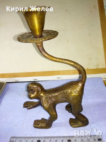 ГОЛЯМ ЕФЕКТЕН ФИГУРАЛЕН МЕТАЛЕН СВЕЩНИК - МАЙМУНКА МНОГО СИМПАТИЧЕН За АРТ ИНТЕРИОР КОЛЕКЦИЯ 42706, снимка 15 - Декорация за дома - 43875900