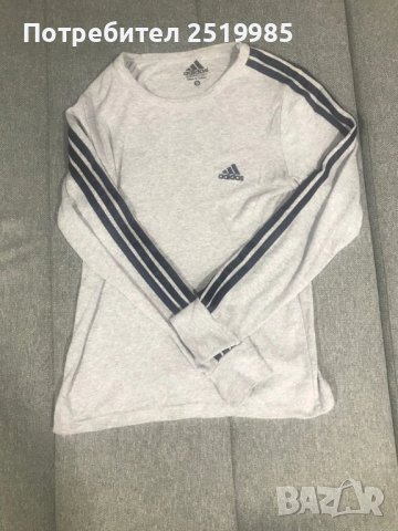 Памучна блуза с дълаг ръкав Adidas