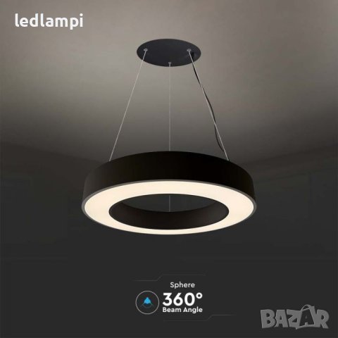 LED Полилей 50W Черен Димиране, снимка 4 - Полилеи - 40748517