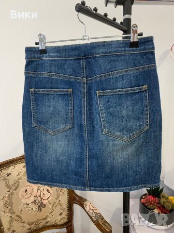 Дънкова пола в размер XS, снимка 11 - Поли - 43989030