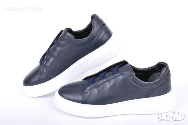 Мъжки кожени обувки без връзки