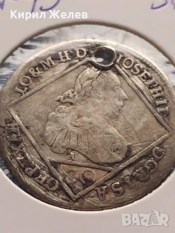 Сребърна монета 30 кройцера  1768г. Йозеф втори Виена Свещена Римска Империя 26745, снимка 6 - Нумизматика и бонистика - 42999762