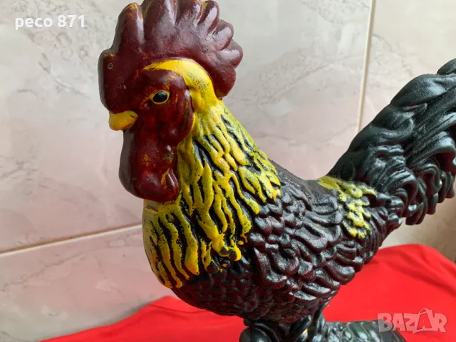 Стар чугунен петел, снимка 2 - Статуетки - 49617267