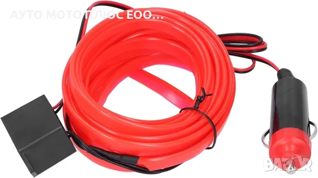 LED интериорна лента за табло, червена светлина 12V - 3 метра., снимка 3 - Аксесоари и консумативи - 47793480