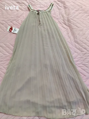 Дамски рокля бежов цвят, снимка 2 - Рокли - 50414515