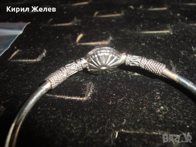 КРАСИВА ОРНАМЕНТИРАНА ПОСРЕБРЕНА ГРИВНА с КАРНЕОЛ ИЗРАБОТЕНА от БЛАГОРОДНА СТОМАНА 21857, снимка 6 - Гривни - 33153946