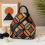 Стилна дамска раница с цветна мозайка, снимка 8