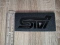 Субару СТИ Subaru STI черен гланц емблема надпис, снимка 2