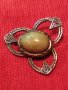 Маркова стара Посребрена Брошка в кутията й - 10751, снимка 1