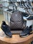 Дамски комплект спортни обувки портфейл и раница Louis Vuitton код 23