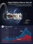 Нови безжични леки Слушалки за тренировка бягане шофиране Стерео звук, снимка 5