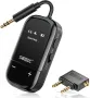 SUNITEC самолетен Bluetooth 5.3 адаптер за споделяне на аудио към 2 слушалки, снимка 1