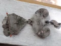 Възрожденски сребърен накит сачан филигран живачна позлата, снимка 3