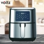Фритюрник AirFryer Voltz, 1400W, 5.5 литра, Горещ въздух, Таймер, до 200°C, Сив, 2 ГОДИНИ ГАРАНЦИЯ, снимка 6