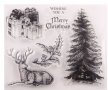 Елен Елха подаръци коледен Merry Christmas силиконов гумен печат декор бисквитки фондан Scrapbooking