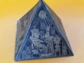пирамида старинна бронз с инкрустации, снимка 3