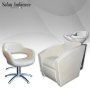 Промоционално професионално италианско оборудване Salon Ambience, Vintage white -20% Намаление, снимка 1 - Фризьорски столове - 41815064