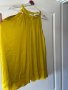 Разкошна сатенена сатен one size парти коктейлна официална блуза топ цвят горчица , снимка 9