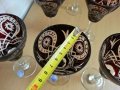 кристални чаши цветен червен кристал , снимка 7