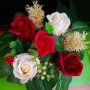 Букет от сапунени рози , снимка 1 - Романтични подаръци - 36791392