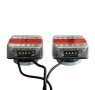 Комплект от 2 броя Универсални LED диодни стопове с магнит и кабели за ремарке, колесар, тир Е4 12V, снимка 3