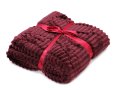 Одеало San Marino, 200x200 см, плътно и меко кадифе/полар, червено/бордо, снимка 4