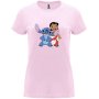Нова дамска тениска със Стич и Лило (Stitch&Lilo) в розов цвят , снимка 1 - Тениски - 44065231