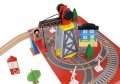 Детска игра Локомотив, дървена писта с влакче, влакова композиция, детско влакче, батерии, 88 елемен, снимка 9